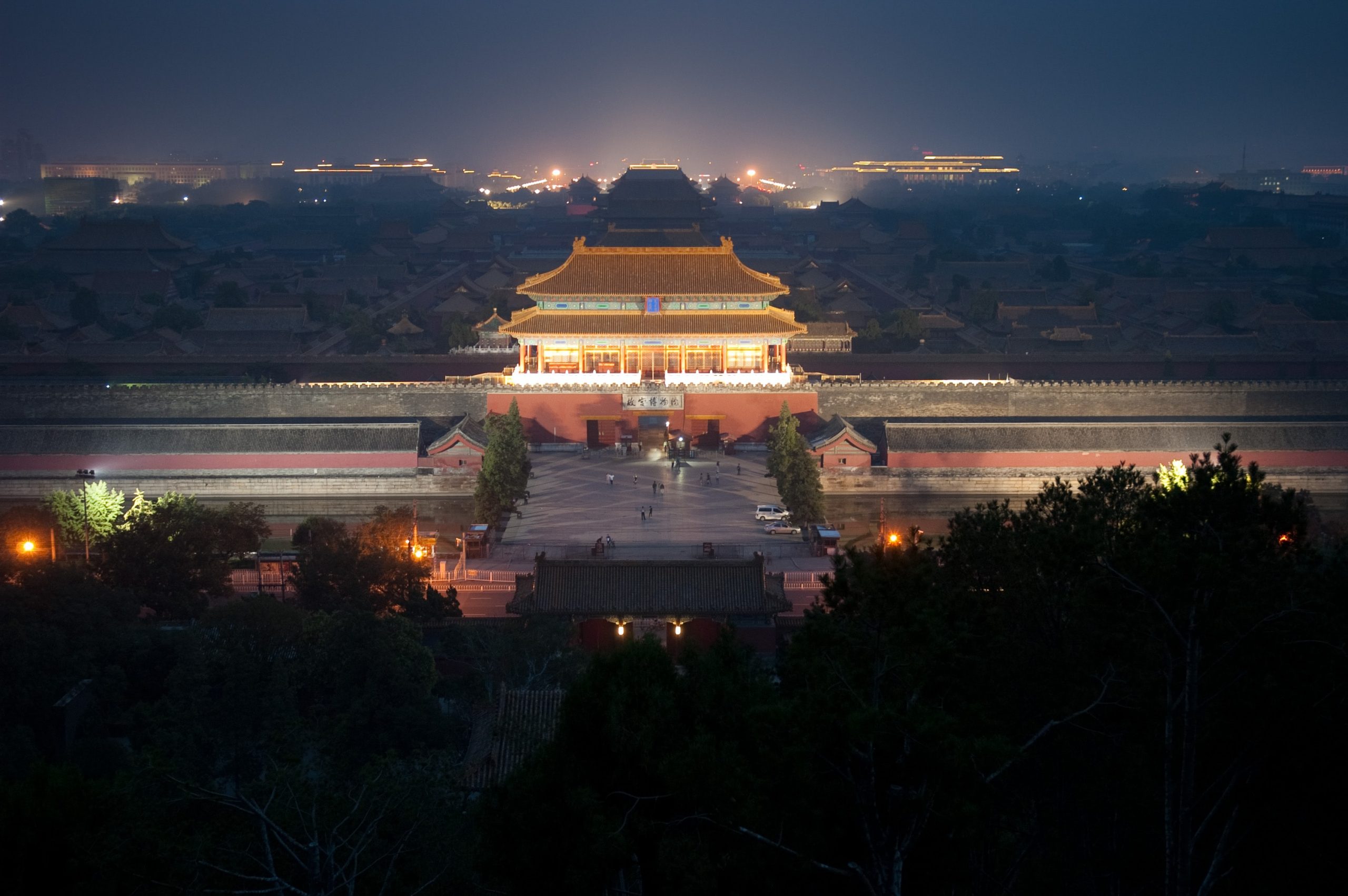 ciudad prohibida de noche, Pekín China